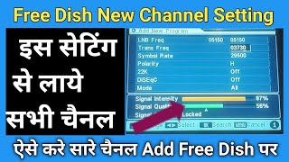 DD Free Dish Sare Channel kaise laey DTH Free Dish All Channel frequency✅ [upl. by Cormier464]