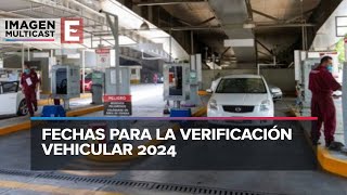 Verificación vehicular 2024 fechas y costos en CDMX y Edomex [upl. by Amaras]