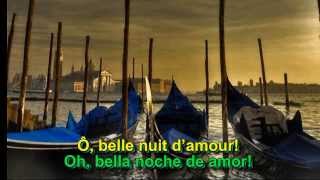 BarcarolaOffenbach Belle nuit ô nuit damour La letra francés traducida al español [upl. by Aicercal]