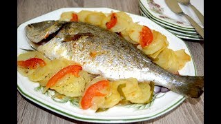 DORADA AL HORNO CON PATATAS Rico y Muy Fácil 😋BAKED GOLDEN WITH POTATOES [upl. by Romaine]