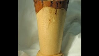 Wood Turning  Natural Edge Ash Vase  Part 2 [upl. by Konopka]