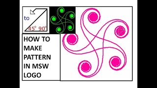 MSW logo tutorialMSW LOGO pattern commandsRepcount commandLogo commands for class 3 amp 4 [upl. by Schumer]