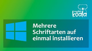 Windows 10 Mehrere Schriftarten auf einmal installieren [upl. by Bonnie484]