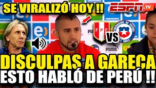 CONFERENCIA COMPLETA ARTURO VIDAL LE PIDE DISCULPAS A RICARDO GARECA y ESTO HABLÓ DE PERÚ [upl. by Eskill381]