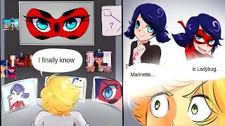 ADRIEN DISCOVERS LADYBUGS IDENTITY Miraculous Ladybug Comic Dub Compilation [upl. by Eerok]