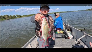 Fishing for striped bass on the Canadian river [upl. by Aihpledalihp]