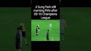 Ji Sung Park marking Pirlo after 0910 Champions League manchesterunited pirlo epl highlights [upl. by Vasileior]