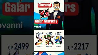 Giovanni VS new Galar Starters [upl. by Carrew]