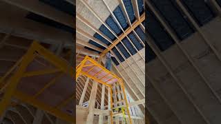 DIY house build  installing insulation baffles [upl. by Borrell]