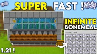 SUPER FAST 121 AUTOMATIC BONEMEAL FARM TUTORIAL in Minecraft Bedrock MCPE [upl. by Benioff772]