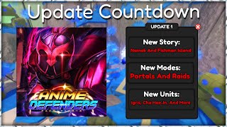 Anime Defenders Update 1 Countdown Stream [upl. by Pacheco]