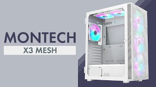 Корпус Montech X3 MESH White  6 кулерів за копійки [upl. by Neelyam543]