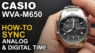 Casio WVAM650  Adjusting Watch hands  module 5110 [upl. by Neladgam]