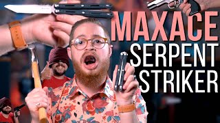 The Best Balisong From CHINA  Maxace Serpent Striker V2 Review [upl. by Adnohsak621]