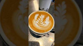 Triple Rosetta latte art practice coffeeshorts latteeart lattearts coffeeart coffeelatte [upl. by Aigil]