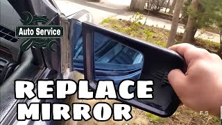 How to Replace Side RearView Mirror Мercedes w210 [upl. by Sibell]