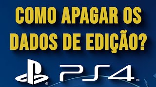 COMO APAGAR OS DADOS DE EDIÇÃO NO PS4 SERVE NO PES2021 PES 2020 PES 2019 PES 2018 PES 2017 [upl. by Aneerb]