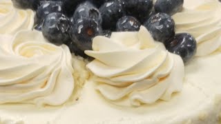 Lemon Blueberry Cake Lets Decorate in Buttercream [upl. by Fredel]