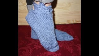 Sploty tunezyjskie Skarpetki japońskie Tunisian crochet socks [upl. by Huckaby]