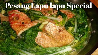 How to cook pesang isda panlasang pinoy  pesang isda lapu lapu filipino style fish soup [upl. by Akinom]