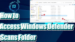 How to Access it Windows Defender Scans Folder [upl. by Epotimet913]