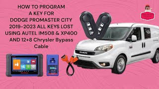 HOW TO PROGRAM A KEY FOR DODGE PROMASTER CITY 20192023 AKL USING AUTEL IM508 amp XP400 AND 128 Cable [upl. by Sachi]