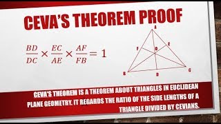 Cevas Theorem Proof Hindi  Kamaldheeriya [upl. by Caravette]