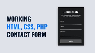 Create A Contact Form with PHP That Can Actually Send Mails [upl. by Sybille340]