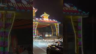 Udupi Paryaya 2024  Road Lighting😍udupi automaass paryaya shorts ligthing roadlight 2024 [upl. by Brenan106]