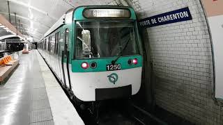 MF77  Arrêt à la station Porte de Charenton sur la ligne 8 du métro parisien [upl. by Lole997]