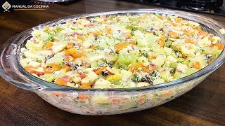 🔥SALADA DE NATAL SEM MAIONESE  MANUAL DA COZINHA 509 [upl. by Thornton]