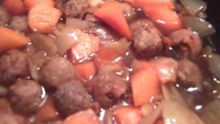 Soy Sauce Braised Chinese Beef Balls With Carrots [upl. by Llerryt]