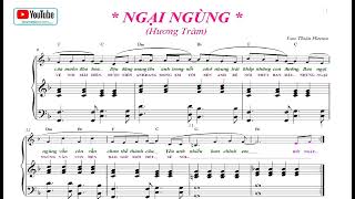 Ngại Ngùng  Hương Tràm Sheet đệm piano [upl. by Breger]