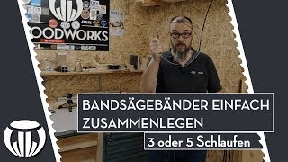 Bandsägeband einfach falten  3 oder 5 Schlaufen [upl. by Maximilian210]