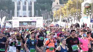 Salida Zurich Maratón Barcelona 7112021 [upl. by Airdnahs658]