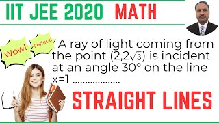 A ray of light coming from the point 22 root3  is incident  Straight lines  IIT JEE 2020 [upl. by Lak]