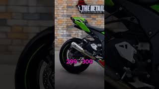 Kawasaki Ninja ZX10r bike top speed amp litre petrol km  shorts [upl. by Shena]