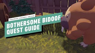 Pokemon Legends Arceus  Bothersome Bidoof Quest Guide [upl. by Bess]