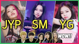 ENG 실제 댄서들이 본 JYP SM YG 3대 소속사별 안무 특징 비교 [upl. by Namdor297]