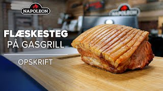 Grillopskrift  Flæskesteg på gasgrill [upl. by Akemet821]