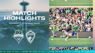 HIGHLIGHTS Seattle Sounders FC vs Colorado Rapids  July 23 2022 [upl. by Aynotan]