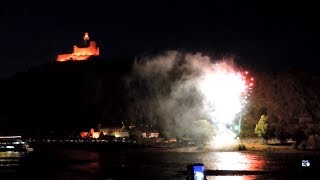 Rhein in Flammen 2018 Koblenz Fahrt 1 Spay  Braubach [upl. by Creedon]