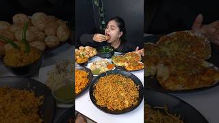 Spicy Golgappa And Spicy Chow Mein Eating Challenge  Pani Puri  Indian Street Food Mukbang shorts [upl. by Eeralih78]