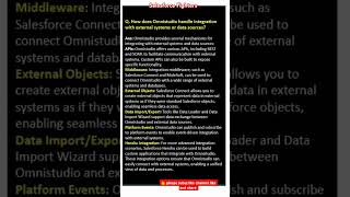 How does Omnistudio handle integration with external systems or data source interview [upl. by Anerhs898]
