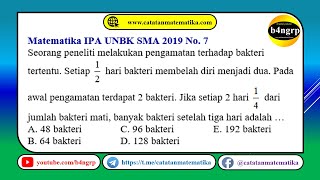 UNBK SMA 2019 Pembahasan Matematika IPA No 7  Barisan dan Deret Geometri  Latihan UNBK 2020 [upl. by Ettellocin]