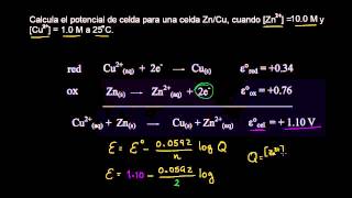 Utilizando la ecuación de Nernst [upl. by Nilram]