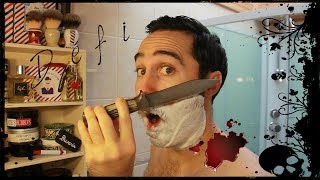 💈 Se Raser au Couteau de Chasse 💈 FILSLADE  Rasage Traditionnel [upl. by Euridice]