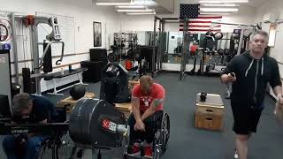 Chris Parnell amp Bruce Froendt  PulldownSnatchHandcycle RowMedBall CleanVitaGlide Intervals [upl. by Sibylle]