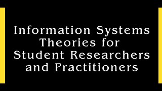 OMIS 607 Session 1  Research Framework in Information Systems [upl. by Bouzoun]