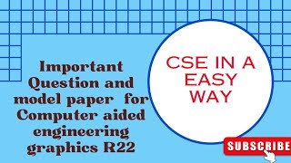 Computer aided Engineering Graphics Most Important questionsR22R23BtechCSEECEMECHCIVIL [upl. by Frederick]